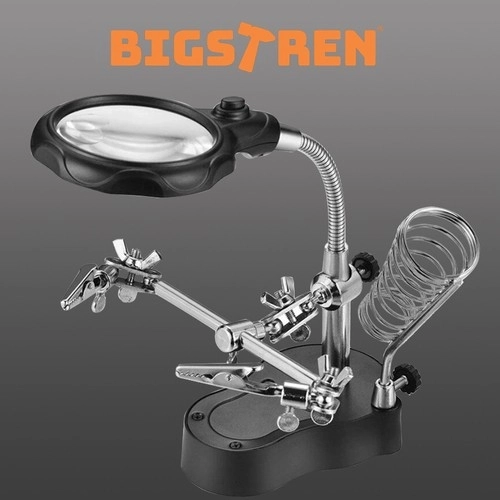 Troisième main avec loupe et éclairage LED