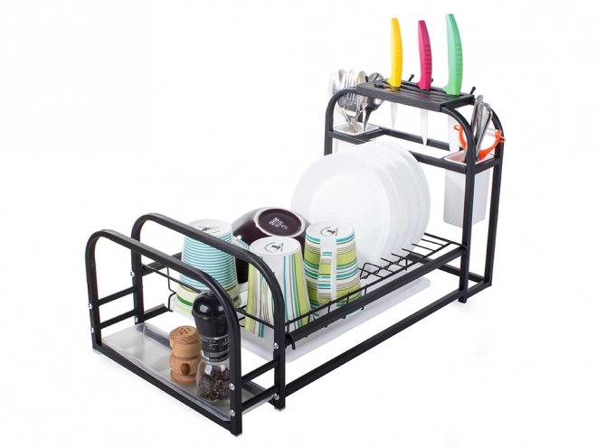 Égouttoir à vaisselle avec plateau et support de style loft