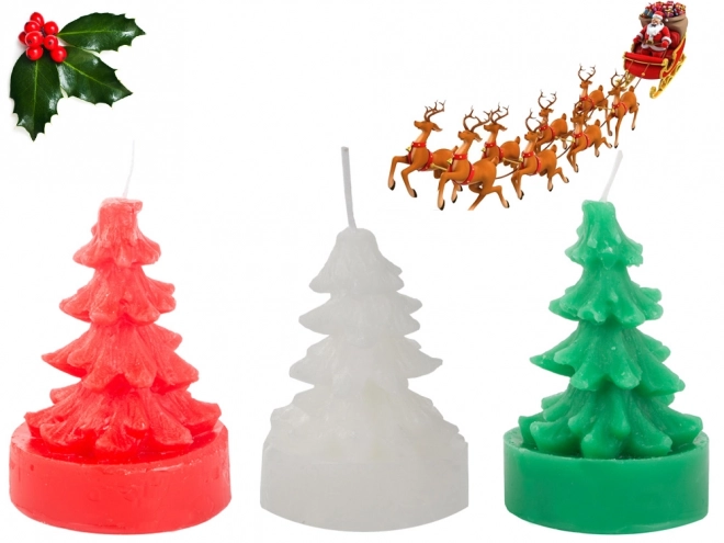 Bougie parfumée de Noël en forme de sapin