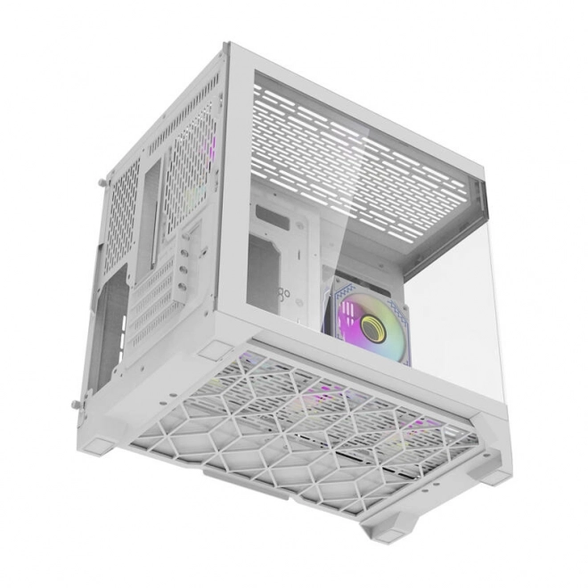 Boîtier d'ordinateur Darflash FT418 + 6 ventilateurs aRGB (blanc)