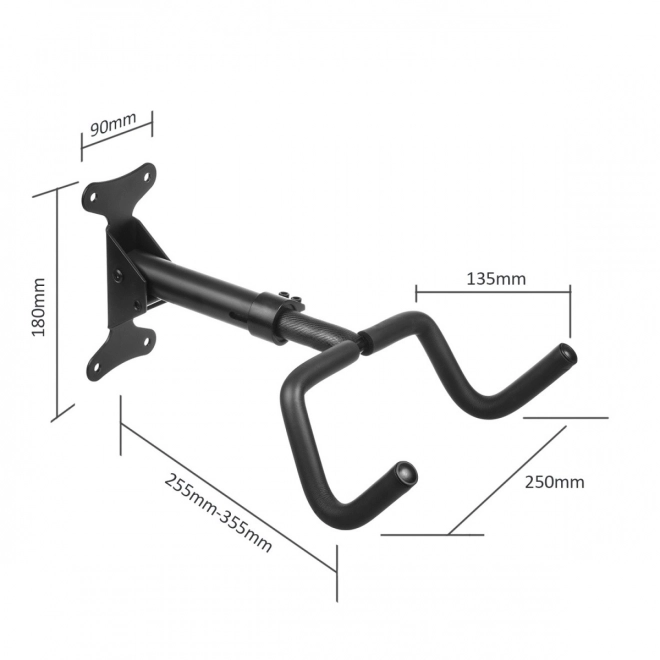 Support mural horizontal en acier pour vélo, charge max. 30 kg Maclean MC-431