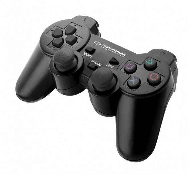 Manette noire avec vibrations pour PS3 et PC