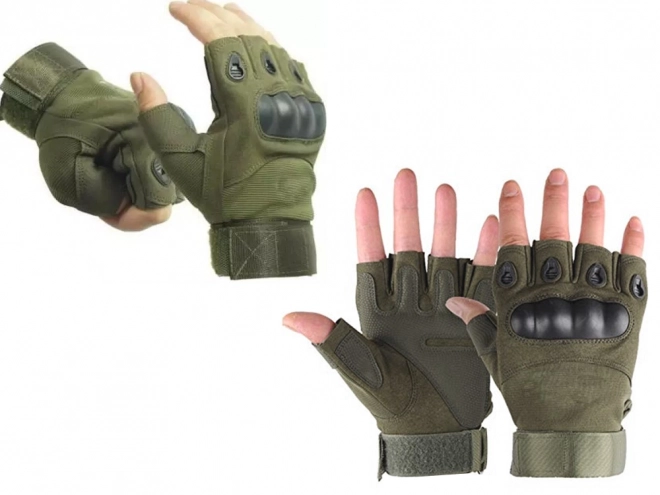 Gants tactiques militaires de survie sans doigts XL