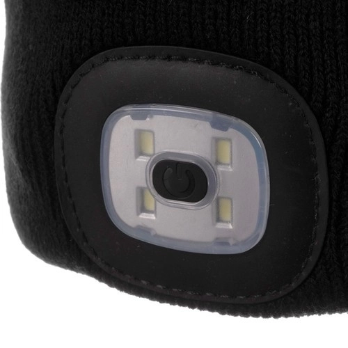Bonnet d'hiver avec lampe frontale - Noir Trizand 22663