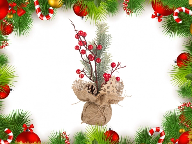 Décoration de table en roseau pour Noël