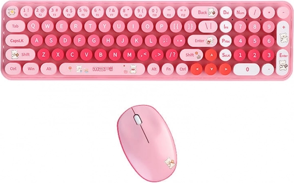 MOFII Baby Bear ensemble clavier et souris sans fil (rose)