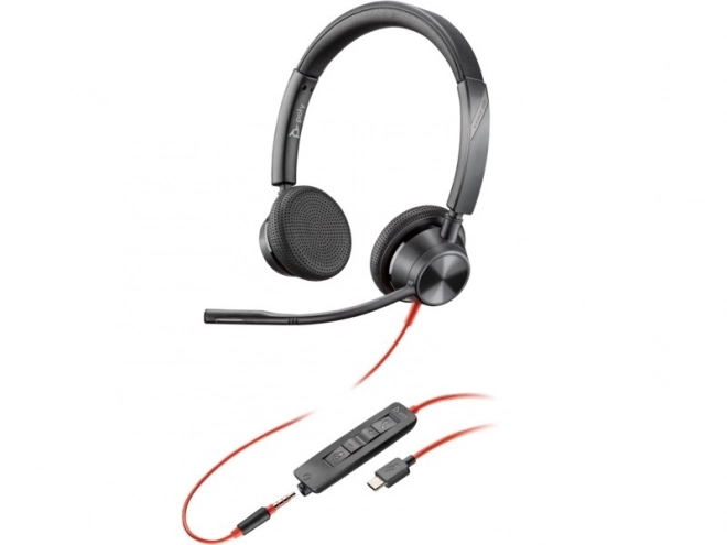 Casque Poly Blackwire 3325 avec adaptateur USB-C/A