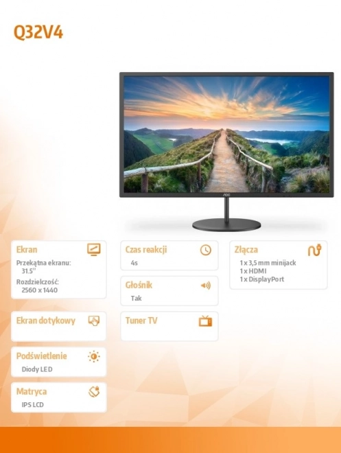 Moniteur AOC Q32V4 31,5 IPS