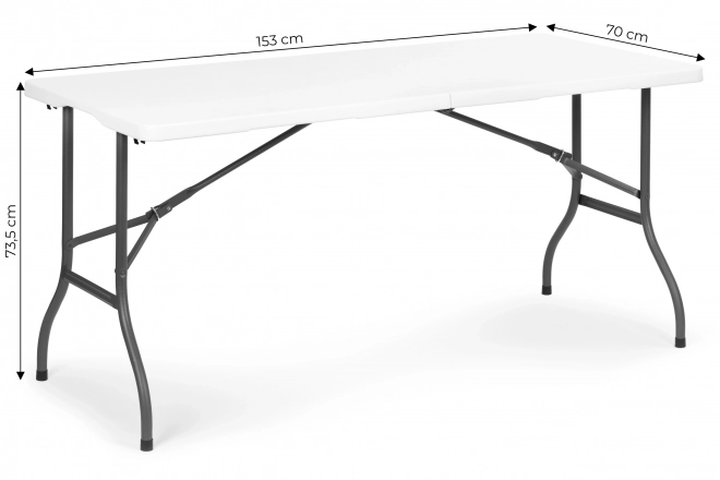Table pliante de catering 153 cm blanche MultiGarden