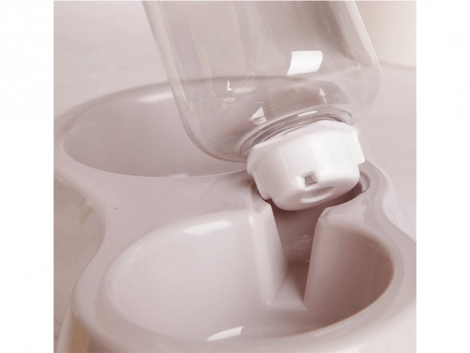 Double bol avec distributeur d'eau pour chiens et chats