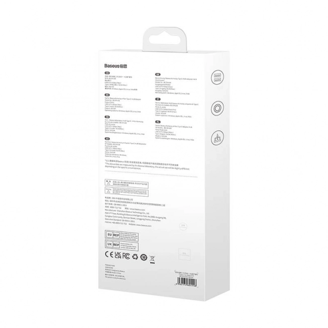 Baseus Hub USB-C vers 4x USB 3.0 Gris Foncé