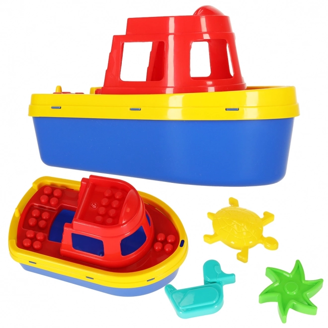 Bateau avec moules