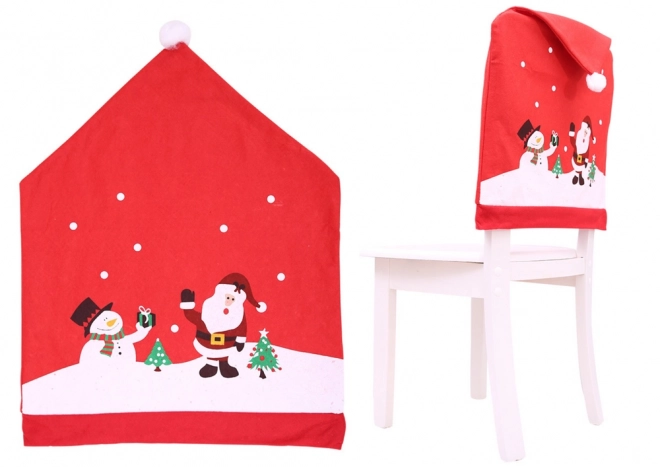 Housse de chaise de Noël rouge 60cm x 48cm 1 pièce.