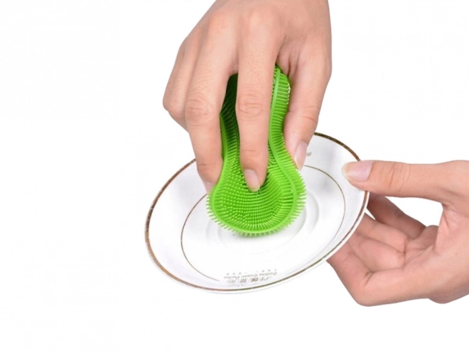 Éponge en silicone pour récurer la vaisselle et les légumes
