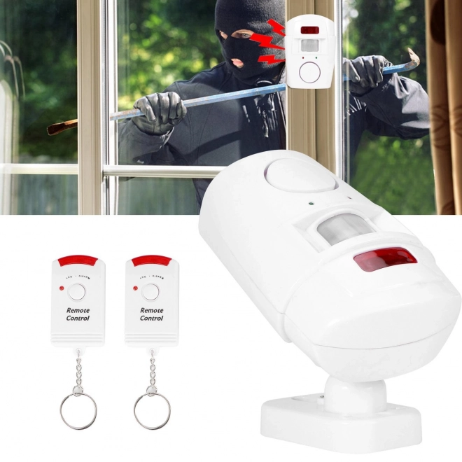 Alarme sans fil avec détecteur de mouvement + 2 télécommandes