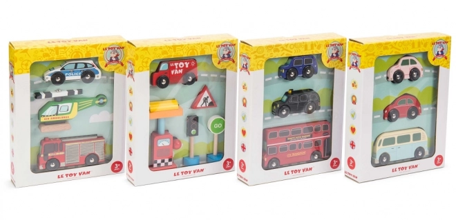Le Toy Van ensemble de petites voitures de sauvetage en bois