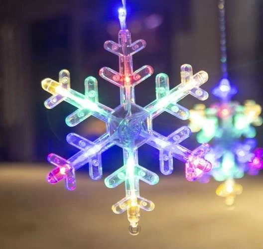 Guirlande lumineuse LED avec flocons et étoiles - 5 m, 138 LED