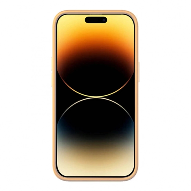 Baseus Étui en gel de silice liquide pour iPhone 14 jaune avec verre trempé et kit de nettoyage – 14 Pro Max