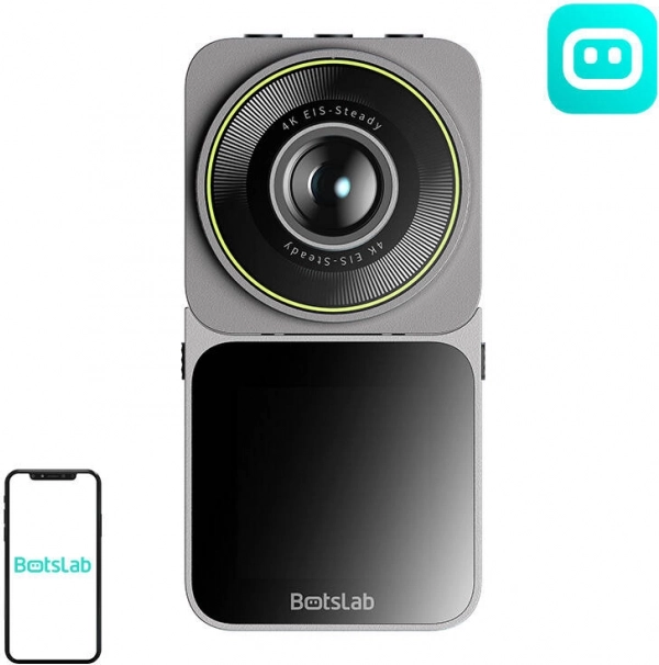 Caméra 4K double usage pour voiture et action BOTSLAB avec Wi‑Fi 2,4 GHz et batterie 1700 mAh