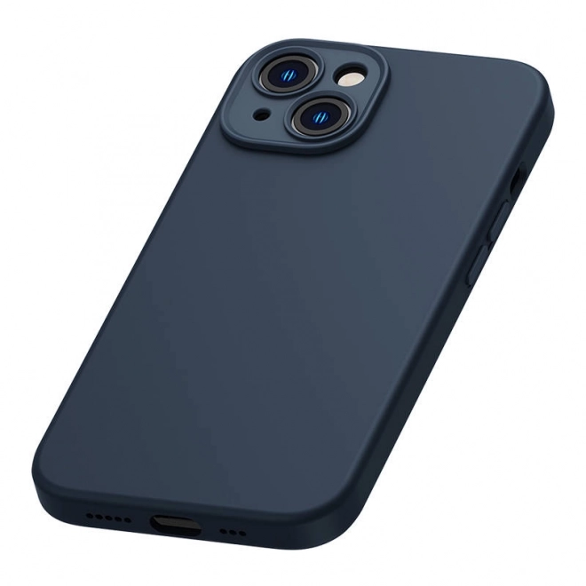 Coque magnétique et ensemble de verre trempé pour iPhone 14 Plus - Baseus Liquid Silica bleu
