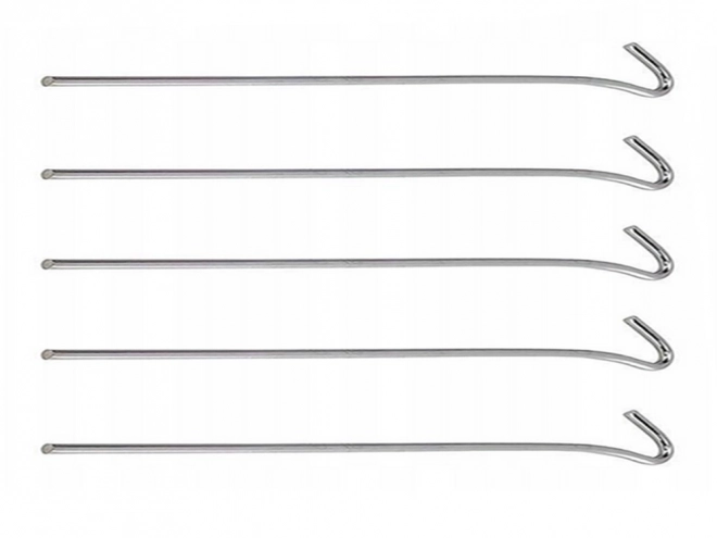 Piquets de tente en acier 31cm 10pcs crochets et boucles