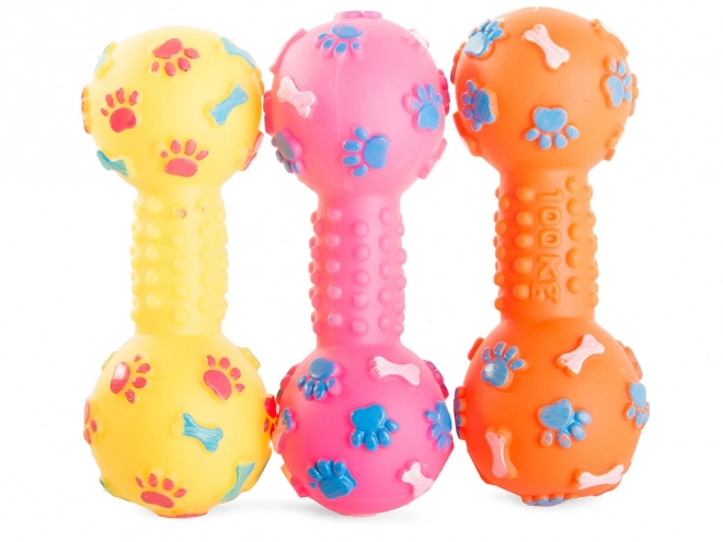 Jouet à mâcher pour chiens en forme d'haltère avec sifflet