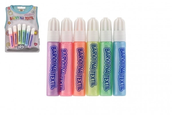 Couleurs textiles nacrées 6 pcs Creatoys