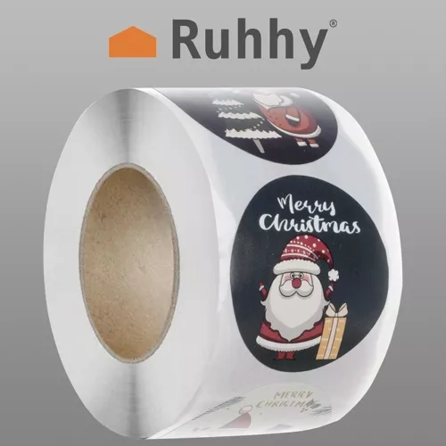 Autocollants de Noël - rouleau 500pcs. Ruhhy 22328