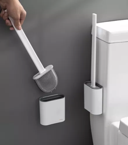 Brosse en silicone pour salle de bain