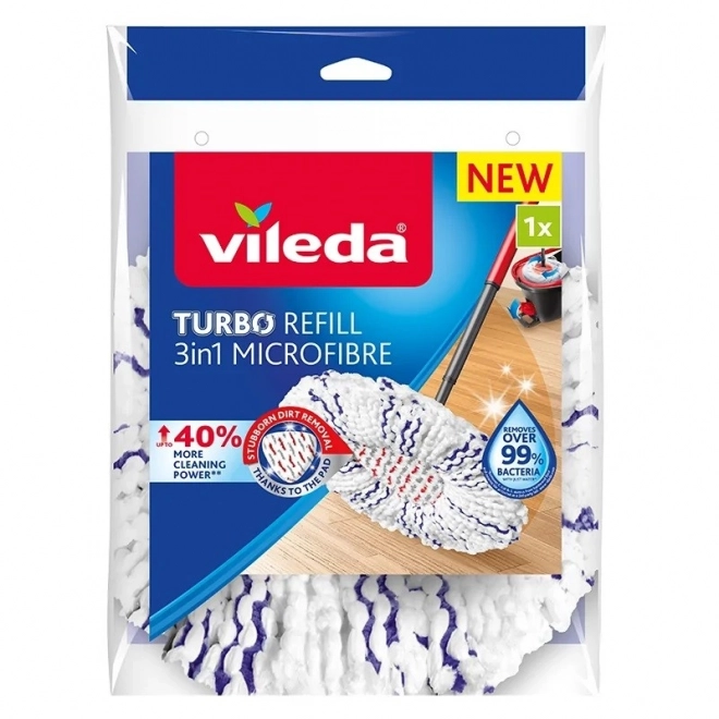 Recharge de rechange pour vadrouille rotative Turbo 3en1 Microfibre