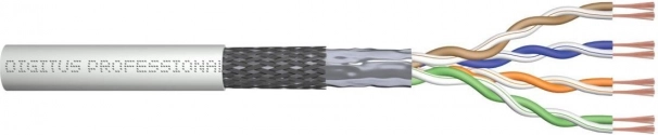 Câble patch cat. 5e SF/UTP, toronné, AWG 26/7, PVC, 100 m, gris