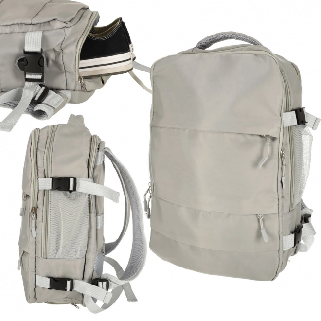 Sac à dos gris avec connexion USB résistant à l'eau