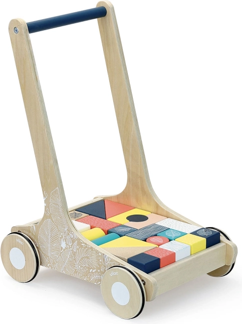 Vilac chariot en bois avec blocs colorés Canopée
