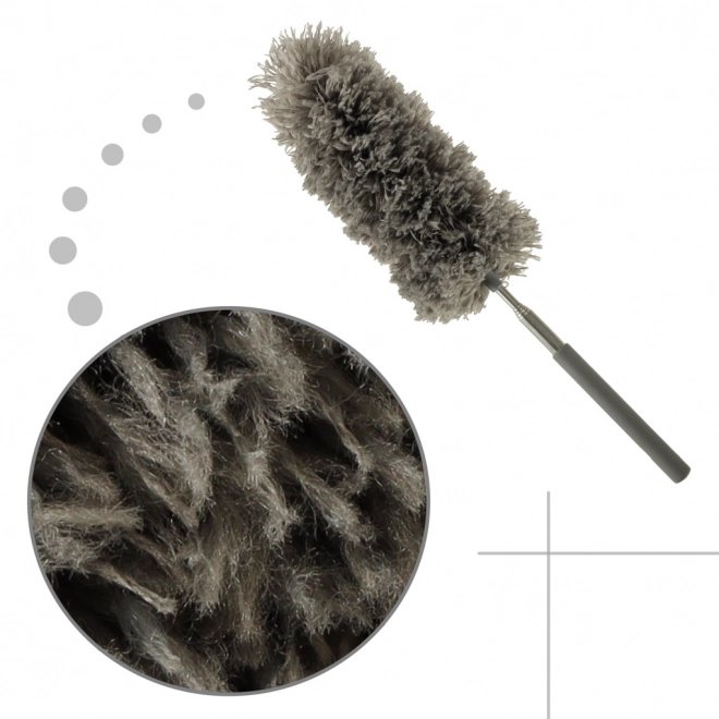 Plumeau télescopique gris en microfibre