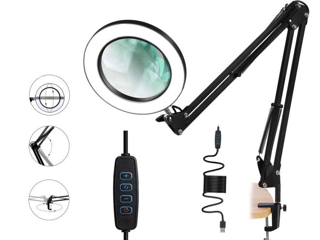 Lampe LED cosmétique loupe