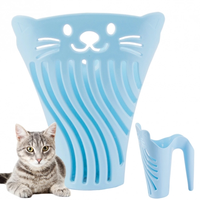 Pelle à litière pour chat avec manche ergonomique
