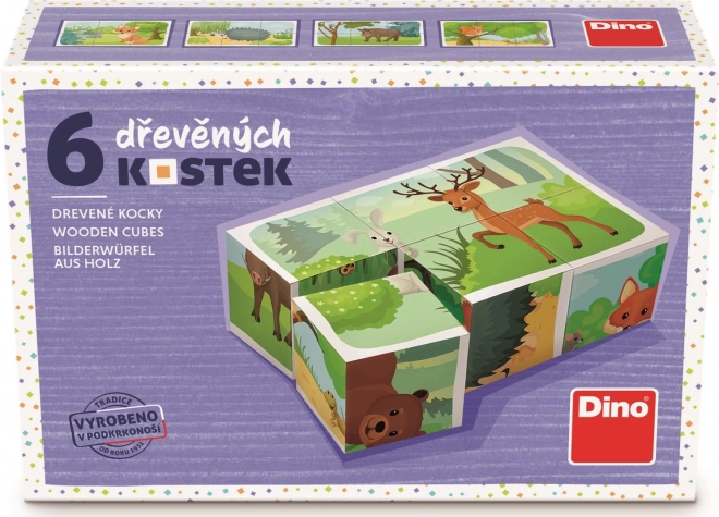 Dino blocs en bois Animaux de la forêt