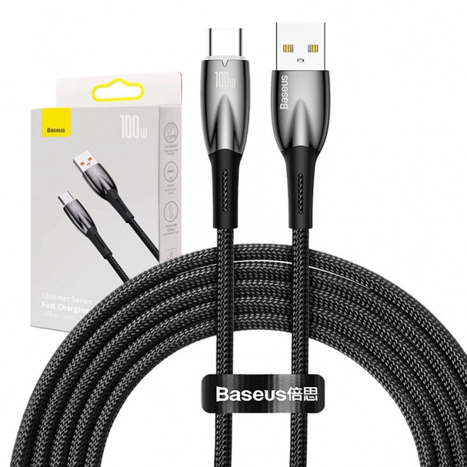 Câble USB-C Baseus Glimmer 100 W, 2m noir