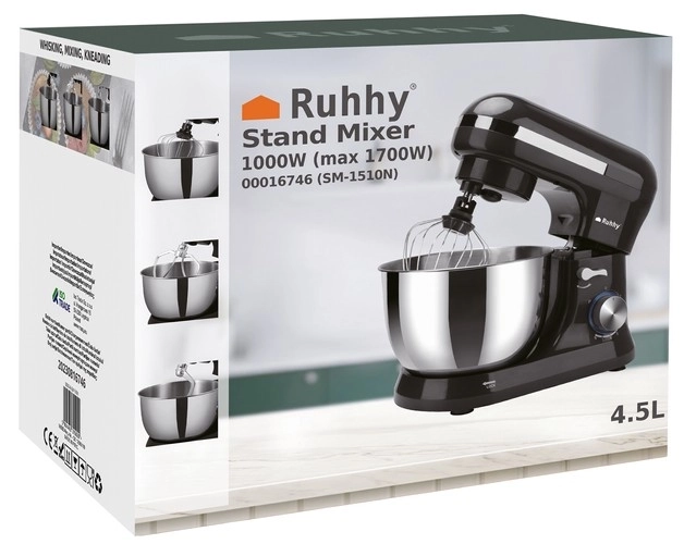 Ruhhy 16746 Robot de cuisine 4,5L + 24 douilles à pâtisserie 1700W
