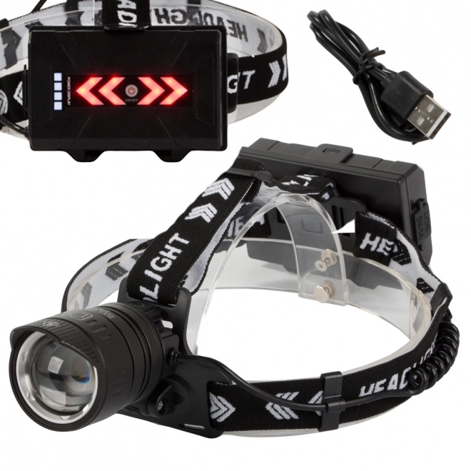 Lampe frontale professionnelle avec LED Cree XHP360 Powerbank Zoom de Bailong