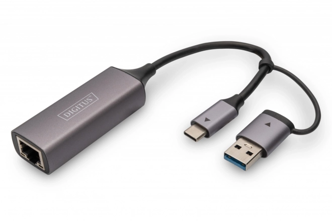 Adaptateur Digitus USB-C à USB-A vers RJ45 2,5 Gigabit Ethernet