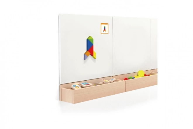 Tangrams magnétiques en bois