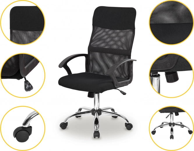 Cinq roulettes en caoutchouc