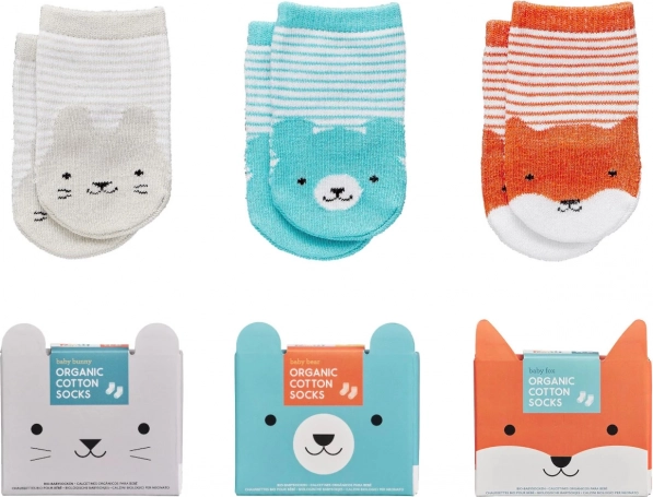 Chaussettes bébé en coton bio Ourson de Petit Collage