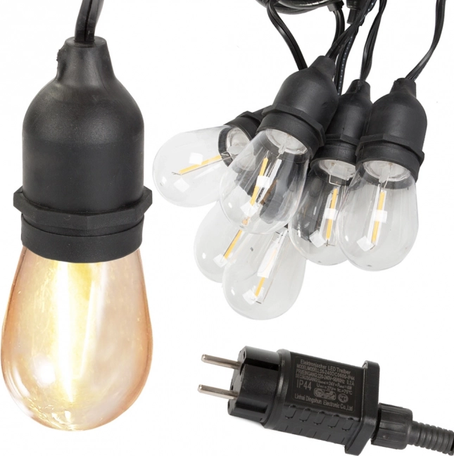 Guirlande lumineuse de jardin GARDEN GIRL, 10 ampoules LED E27, 10 m, IP44
