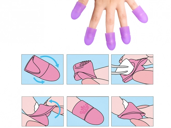 Clips en silicone pour enlever le vernis