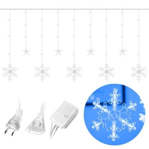 Lumières LED décoratives - flocons de neige et étoiles