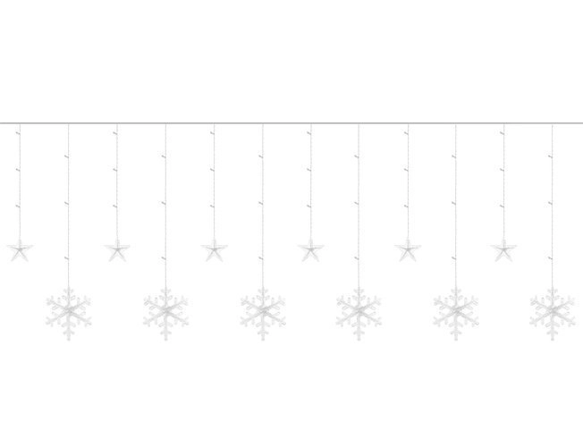 Guirlande lumineuse LED avec flocons et étoiles - 5 m, 138 LED