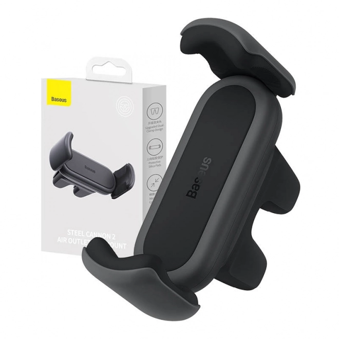 Support de voiture Baseus en acier Cannon 2 pour grille de ventilation (noir)