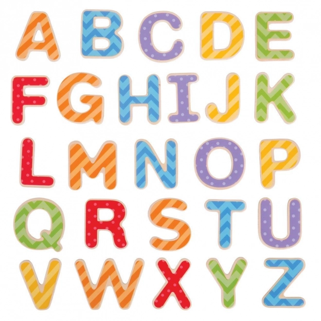 Bigjigs Toys Alphabet magnétique coloré (lettres majuscules)